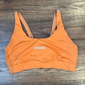 Gymshark Orange Sports Bra Medium Womens Adjustable Straps Workout Gym Running